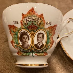 Regency bone china. Queen Elizabeth II Royal visit to Canada June 1959
